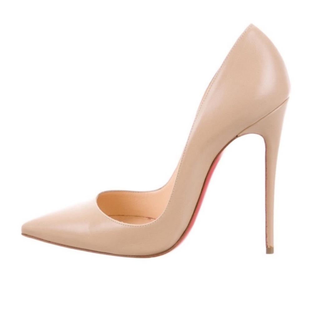 Christian Louboutin So Kate Nude Blush No.1 Matte Leather Pumps Heels